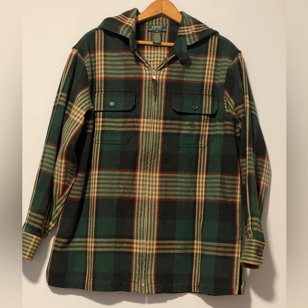 Lauren Ralph Lauren men’s M zippered and hooded flannel